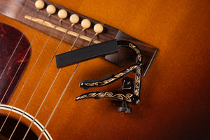 Shubb Nylon-String Guitar Capo Engraved Black